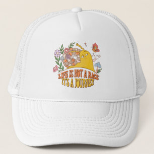 Life Is A Journey – Cute Snail, Mushrooms & Flower Trucker Hat