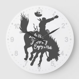 Life is a journey enjoy - Choose background color Large Clock