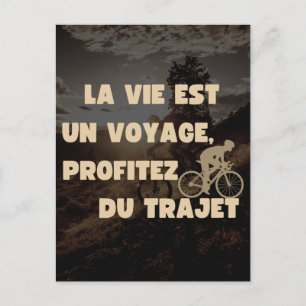 Life is a journey, enjoy the journey postcard