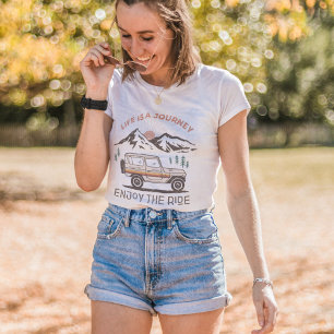 Life is a Journey Enjoy the Ride Colourful Cute T-Shirt
