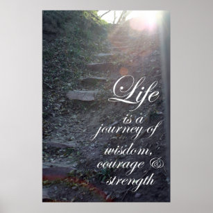 Life is a Journey quote Inspirational gifts art Poster
