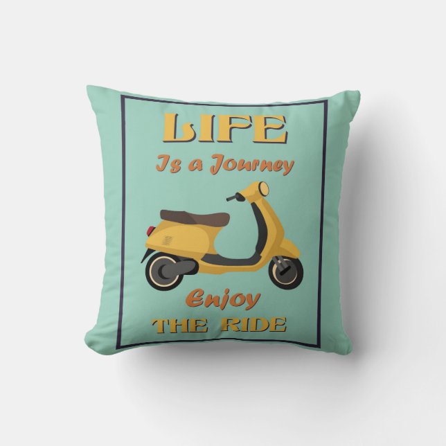 Life Is a Journey Throw Pillow (Front)