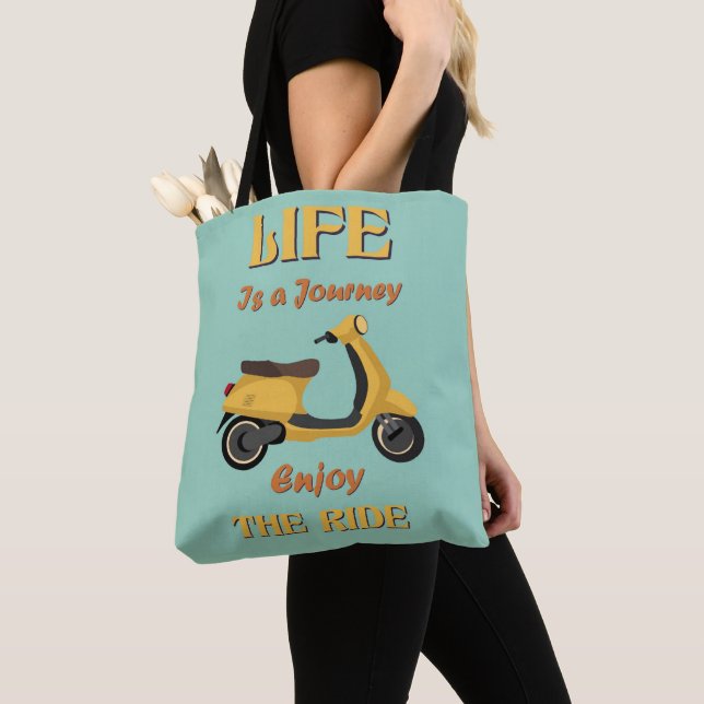Life Is a Journey Tote Bag (Close Up)
