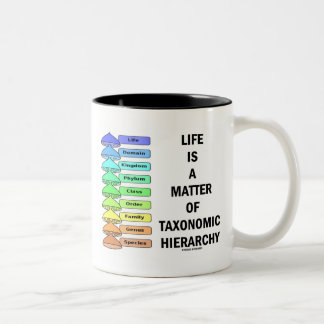 Life Is A Matter Of Taxonomic Hierarchy (Biology) Two-Tone Coffee Mug