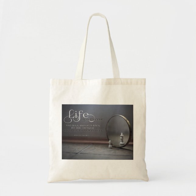 Life Is A Mirror Tote Bag (Front)