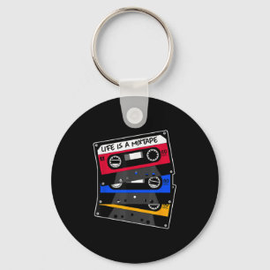 Life Is A Mixtape Old School Cette Tape Key Ring