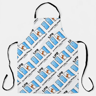 Life Is A Monty Hall Problem Three Doors Humour Apron
