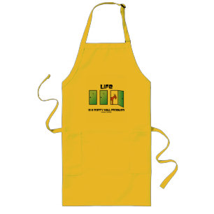 Life Is A Monty Hall Problem (Three Doors) Long Apron