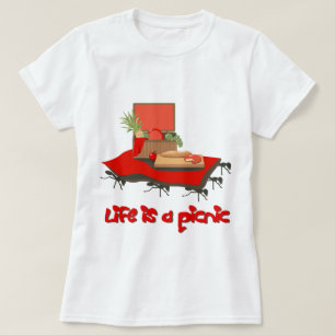 Life is a Picnic... for Ants Ladies Basic Tshirt