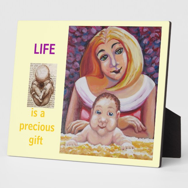 Life is a precious gift plaque (Side)