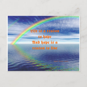 Life is a reason to hope postcard