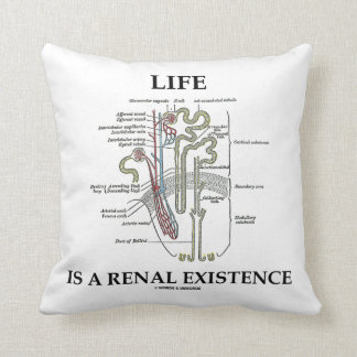 Life Is A Renal Existence (Kidney Nephron) Cushion