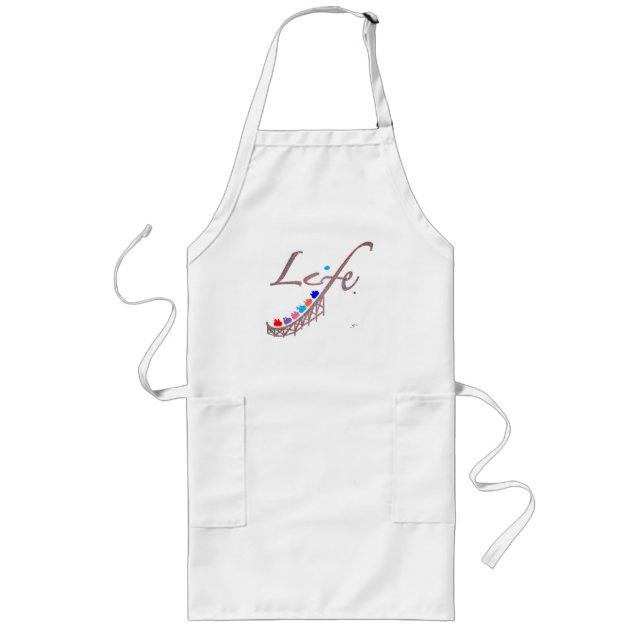 Life is a Roller Coaster Long Apron (Front)