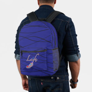 Life is a Roller Coaster Printed Backpack