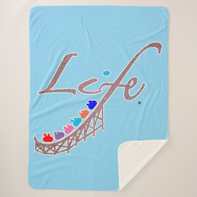 Life is a Roller Coaster Sherpa Blanket (Front)