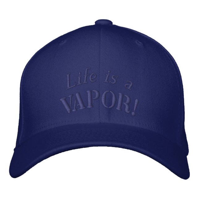 Life is a Vapour+++embroidered baseball hat (Front)