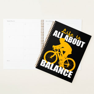 Life Is All About Balance Cycling Motivational Planner