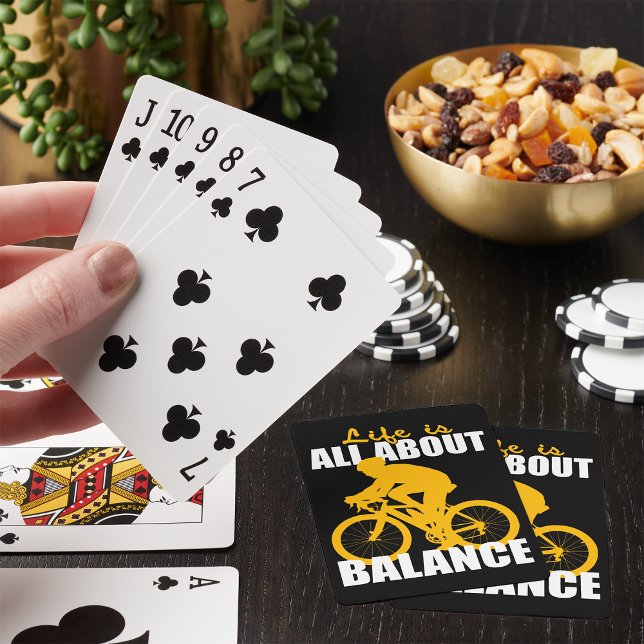 Life Is All About Balance Cycling Motivational Playing Cards (Creator Uploaded)