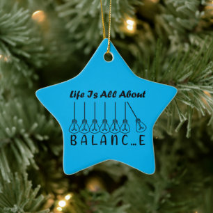 Life is all about balance motivational inspiration ceramic tree decoration