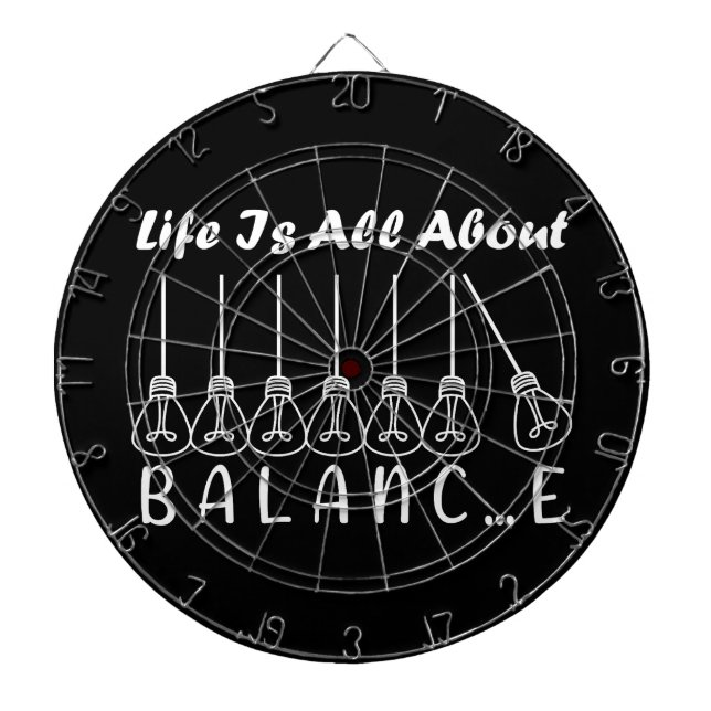 Life is all about balance motivational inspiration dartboard (Front)