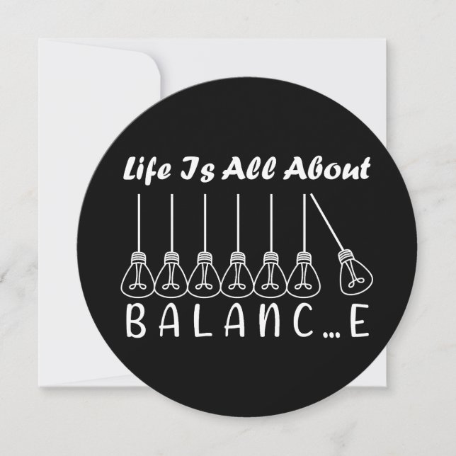 Life is all about balance motivational inspiration holiday card (Front)