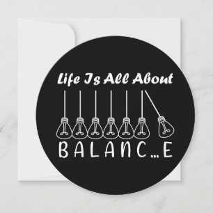 Life is all about balance motivational inspiration holiday card