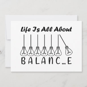 Life is all about balance motivational inspiration holiday card