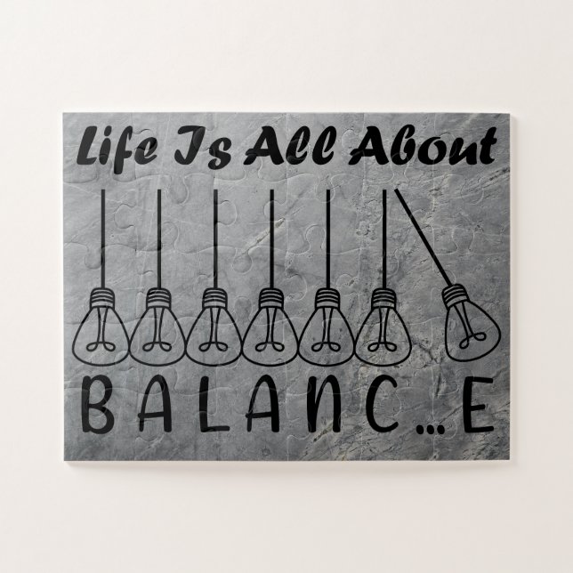 Life is all about balance motivational inspiration jigsaw puzzle (Horizontal)