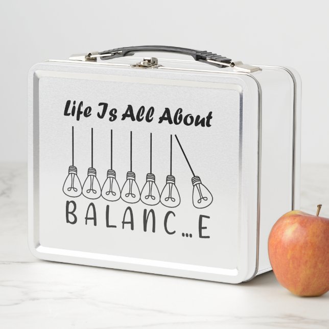 Life is all about balance motivational inspiration metal lunch box (In Situ)