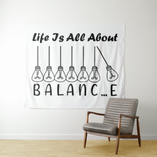 Life is all about balance motivational inspiration tapestry