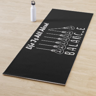 Life is all about balance motivational inspiration yoga mat
