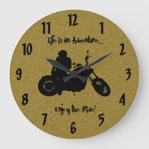 Life is an adventure enjoy the ride 5 large clock