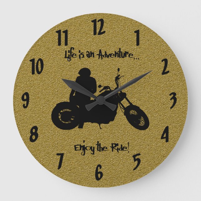 Life is an adventure enjoy the ride 5 large clock (Front)