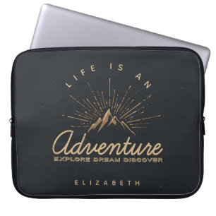 Life is an Adventure Explore Dream Discover Laptop Sleeve