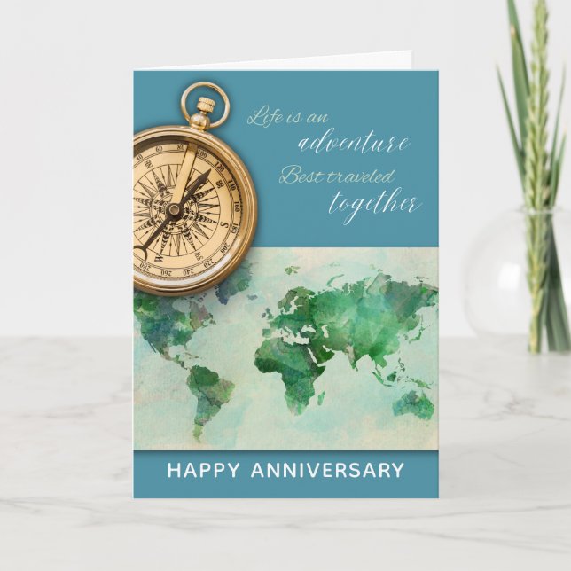 Life is an Adventure | Happy Anniversary Card (Front)