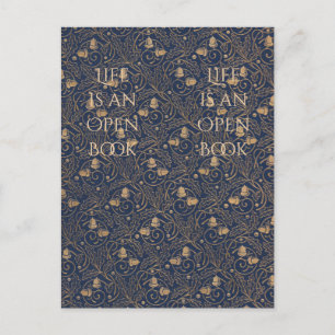 "Life is an Open Book" Bookmark Postcard