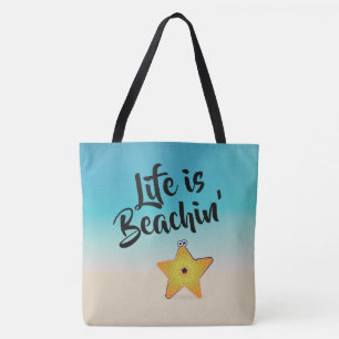 Life is Beachin' Starfish Tote Bag