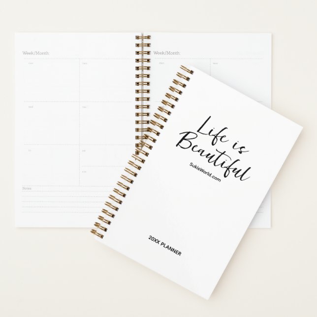Life is Beautiful Blog Brand Website Planner (Display)