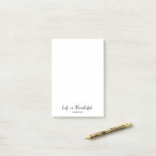 Life is Beautiful Blog Brand Website Post-it Notes