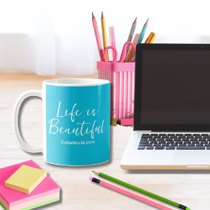 Life is Beautiful Blog Brand Website - Turquoise Coffee Mug