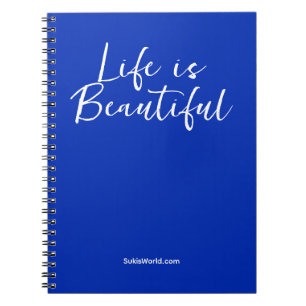 Life Is Beautiful   Blue Business Name Blog Brand Notebook