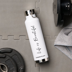 Life is Beautiful Business Website Brand Water Bottle