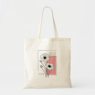 life is beautiful , floral art Acrylic Wall Art Tote Bag