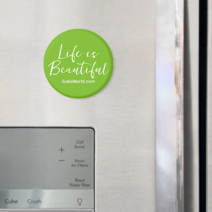 Life is Beautiful Green Brand Blog Website  Magnet