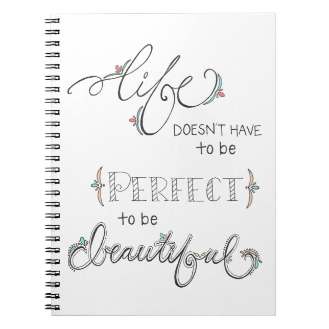 life is beautiful - hand drawn illustration doodle notebook (Front)