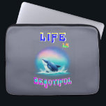 Life Is Beautiful Hermanus Africa September Whale Laptop Sleeve<br><div class="desc">Life Is Beautiful Hermanus Africa September Whale. Best gifts Hermanus Whale Watching Festival T-shirts, World Whale Day Puzzle, South Africa Tees, Whale Tops, Fish Pillow, World Ocean Day Blanket, Birthday Tees, Anniversary T-shirts, International Friendship Day T-shirts, Christmas, and Birthday T-shirts. Neoprene Laptop Sleeve 13 inch. The Colourful designer-fitting outfits for...</div>