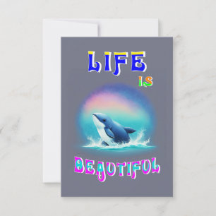 Life Is Beautiful Hermanus Africa September Whale Thank You Card