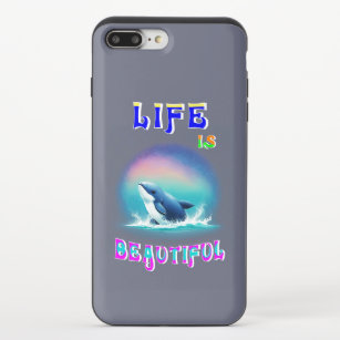 Life Is Beautiful Hermanus Africa September Whale iPhone 8/7 Plus Slider Case