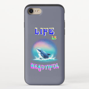 Life Is Beautiful Hermanus Africa September Whale iPhone 8/7 Slider Case