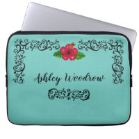 Life is Beautiful Hibiscus Luggage Tag